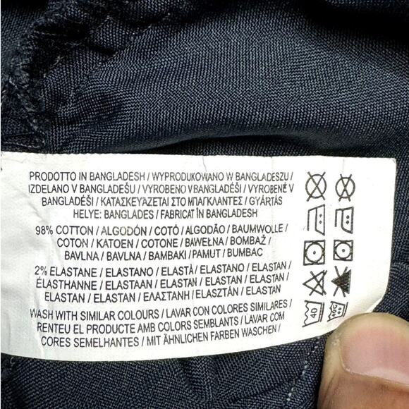 NWT PRIMARK NAVY BLUE MENS STRETCH SLIM CHINO PANTS 36" WAIST X 32" INSEAM - Picture 9 of 12